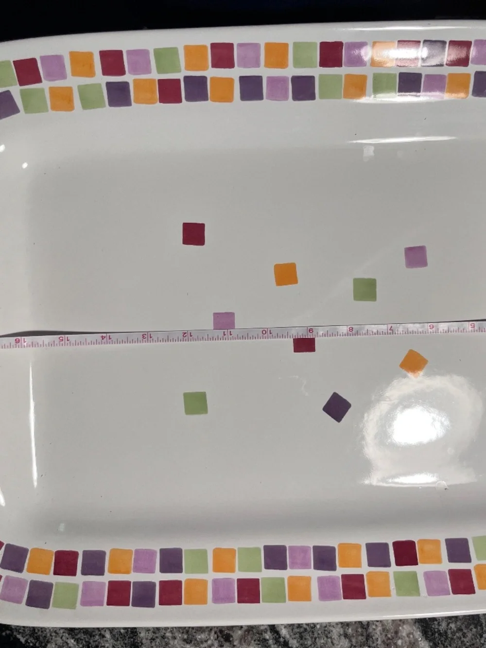 Retired Pampered Chef Simple Additions Tiles Platter & Matching Bowls Set